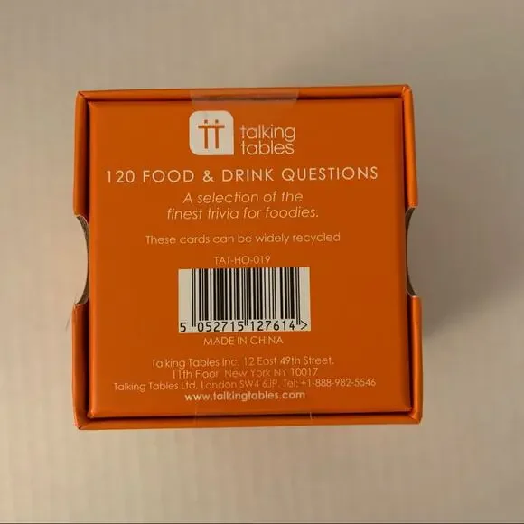 NIB Sealed Talking Tables-After Dinner Food & Drink Trivia 120 Questions Game - Picture 3 of 3